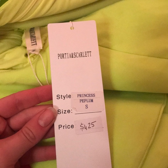 Neon yellow backless mermaid style prom dress NWT - Picture 5 of 5